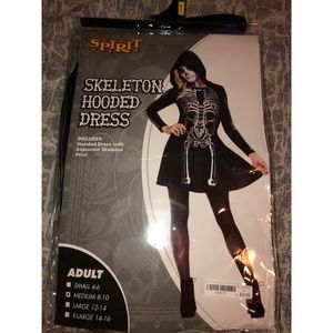 COPY - Iridescent Skeleton print hooded dress